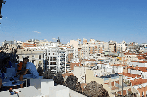 terraza ginkgo sky bar Madrid - terrazas madrid - vistas de madrid