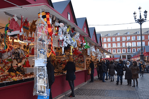 mercado navidad plaza mayor madrid - mercadillo navidad madrid - mercado navideño madrid