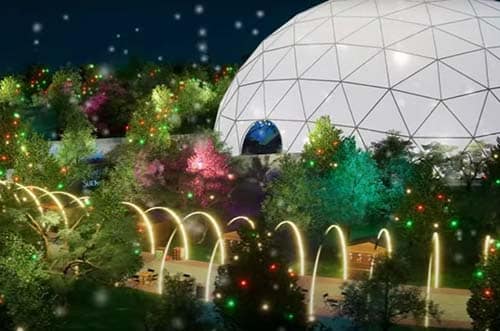 el manantial de los sueños - jardín botánico alfonso XIII - navidad madrid 2022 - 2023 - navidad en madrid