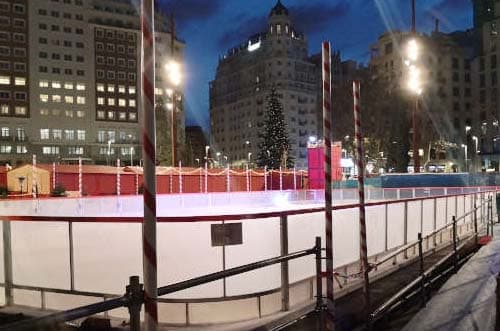 pista de hielo plaza de españa madrid - pistas de hielo madrid - patinar sobre hielo navidad madrid