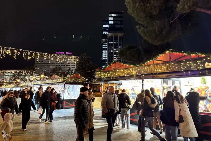 mercado navidad plaza de colón