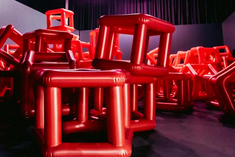 Instalación inflable gigante del Balloon Museum en Madrid