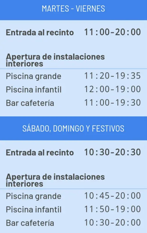Horario Riosequillo 2026