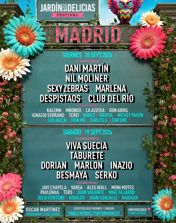 cartel Jardín de las Delicias Festival 2026